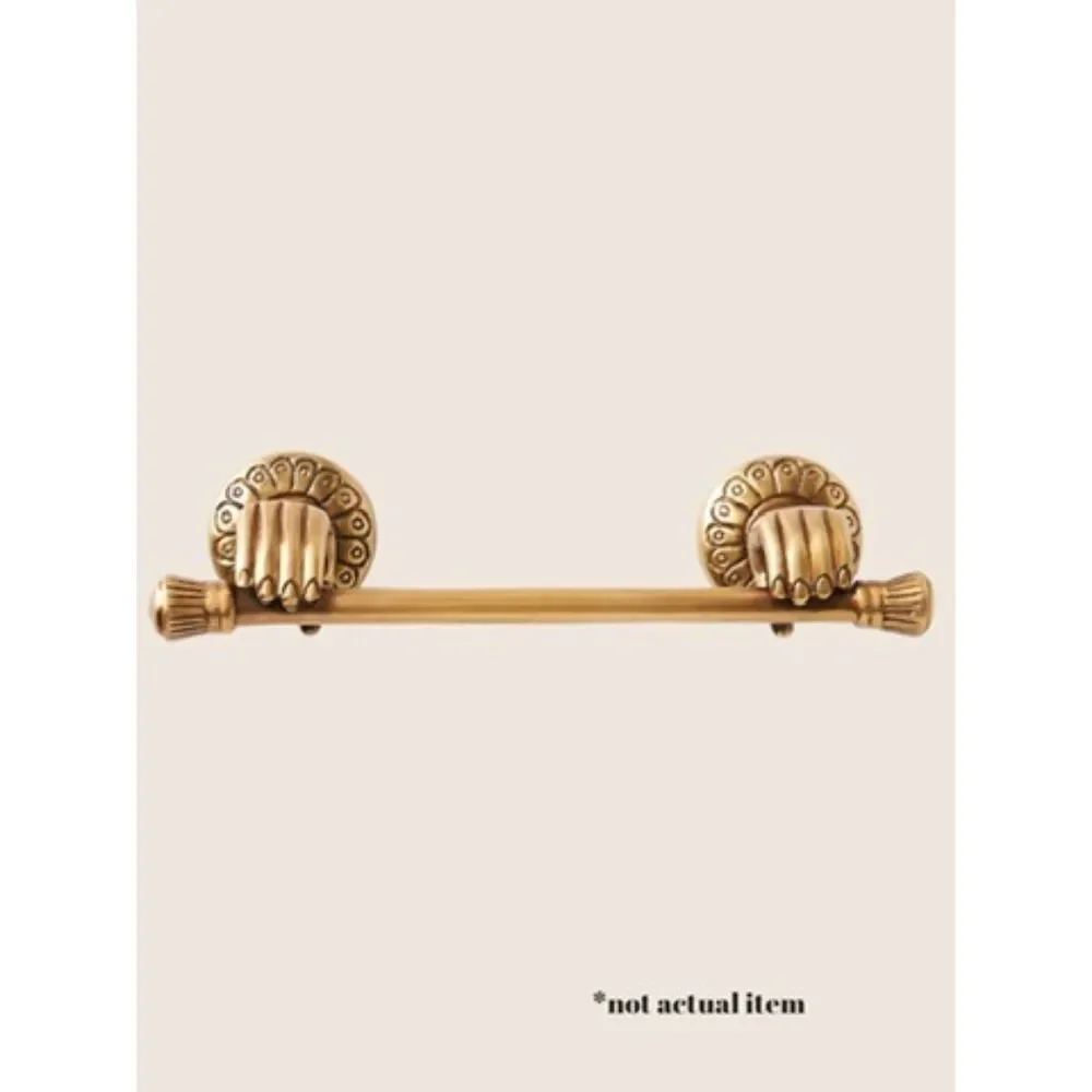🤏 ANTHRO HOME NELLIE HAND HERITAGE DECORATIVE HANDLE BRASS KNOB PULL 6" LENGTH - Picture 2 of 6